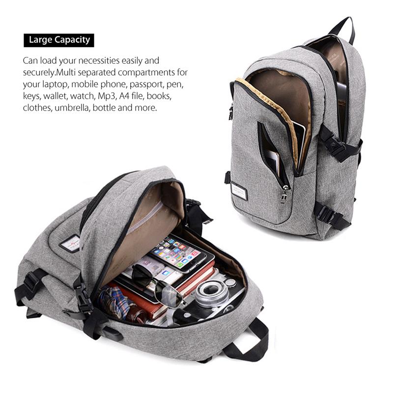 Dxyizu Tas Ransel Dengan Usb Charger Port Black dxyizu tas ransel dengan usb charger port black